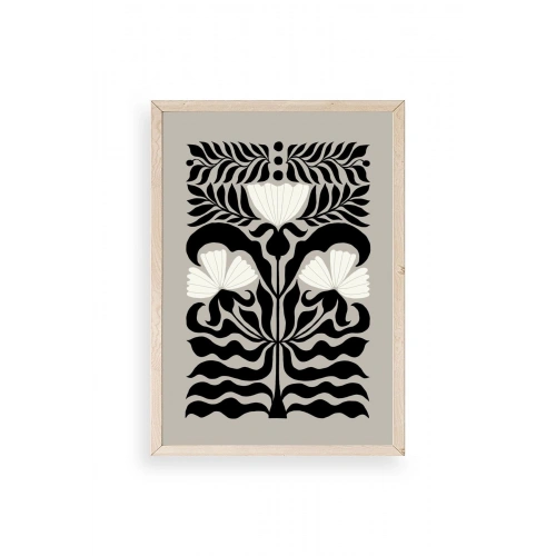 Çiçek Ahşap Çerçeveli Tablo 17 x 23