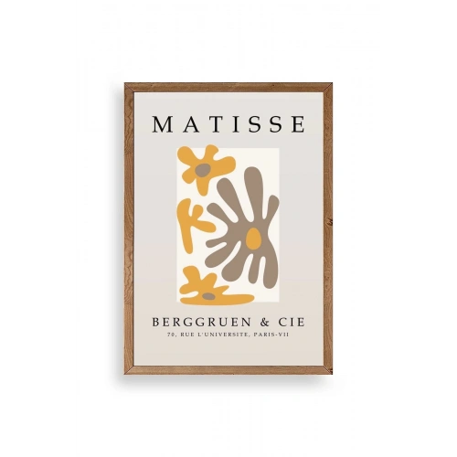 Çiçek Ahşap Çerçeveli Tablo 17 x 23