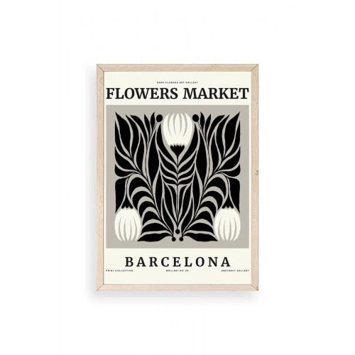 Çiçek Ahşap Çerçeveli Tablo 17 x 23