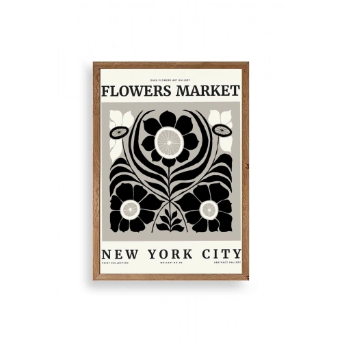 Çiçek Ahşap Çerçeveli Tablo 17 x 23