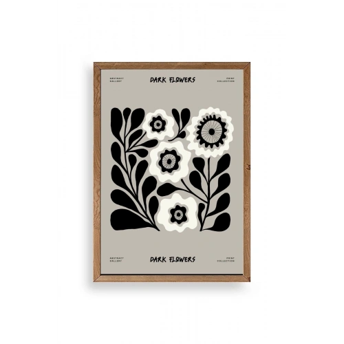 Çiçek Ahşap Çerçeveli Tablo 17 x 23