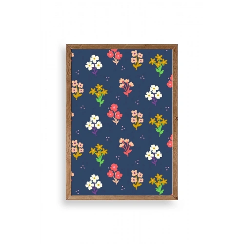 Çiçek Ahşap Çerçeveli Tablo 17 x 23