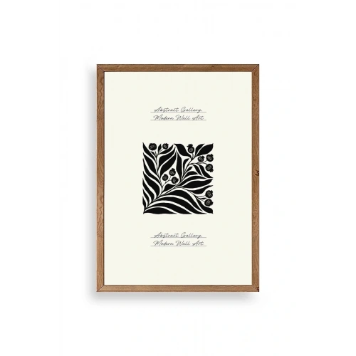 Çiçek Ahşap Çerçeveli Tablo 17 x 23