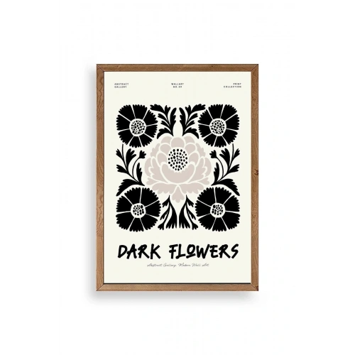 Çiçek Ahşap Çerçeveli Tablo 17 x 23