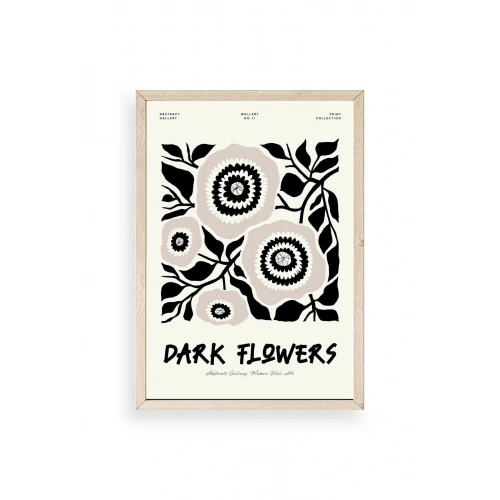 Çiçek Ahşap Çerçeveli Tablo 17 x 23