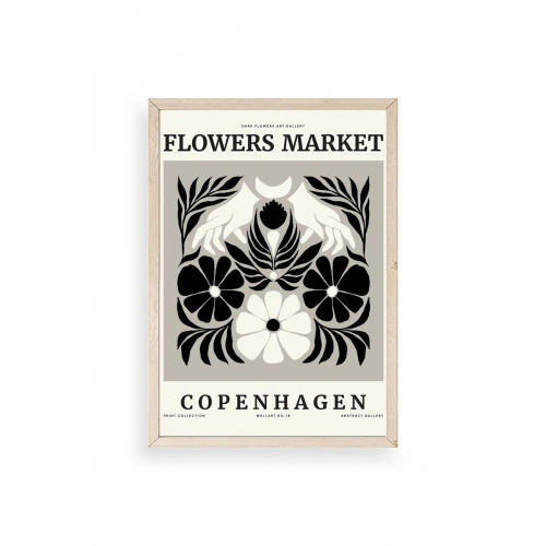 Çiçek Ahşap Çerçeveli Tablo 17 x 23