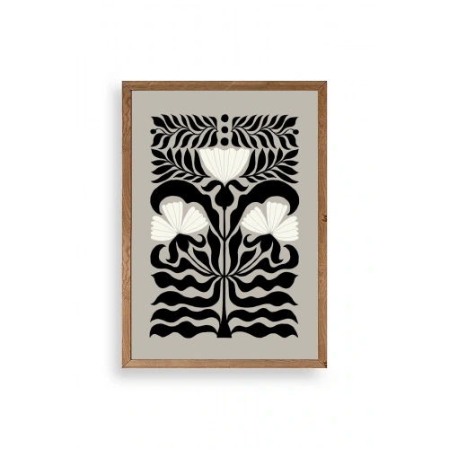 Çiçek Ahşap Çerçeveli Tablo 17 x 23