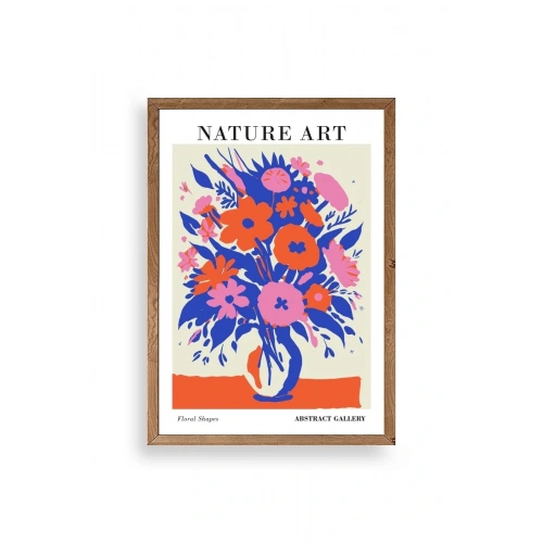 Çiçek Ahşap Çerçeveli Tablo 17 x 23