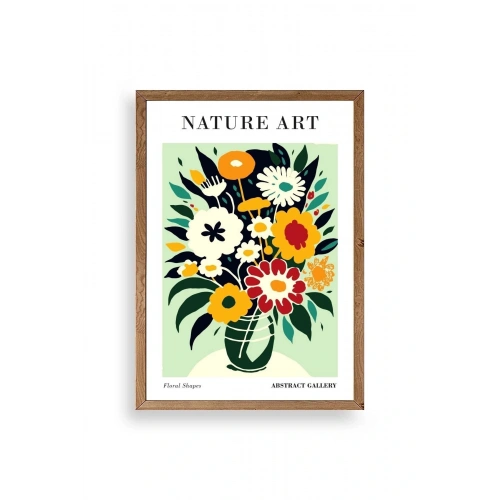 Çiçek Ahşap Çerçeveli Tablo 17 x 23