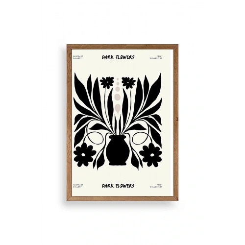 Çiçek Ahşap Çerçeveli Tablo 17 x 23