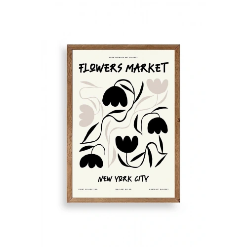 Çiçek Ahşap Çerçeveli Tablo 17 x 23