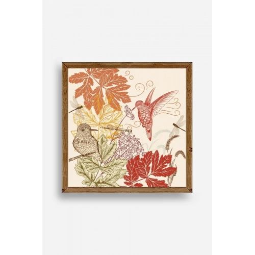 Çiçek Ahşap Çerçeveli Tablo 23 x 23