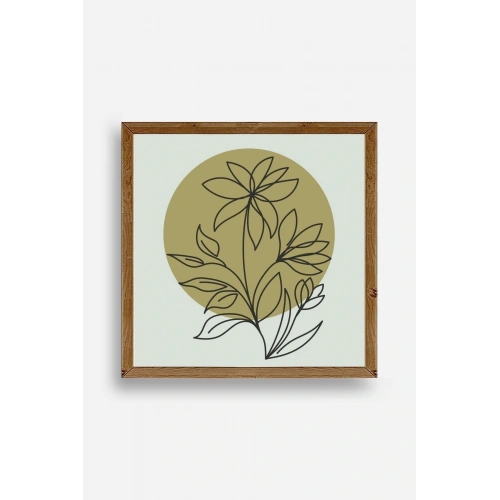 Çiçek Ahşap Çerçeveli Tablo 23 x 23
