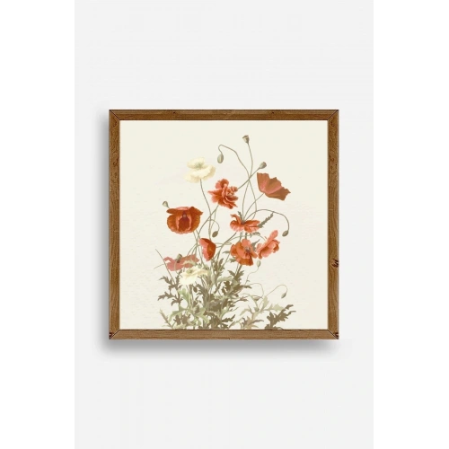 Çiçek Ahşap Çerçeveli Tablo 23 x 23