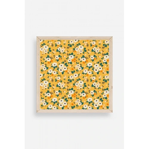 Çiçek Ahşap Çerçeveli Tablo 23 x 23