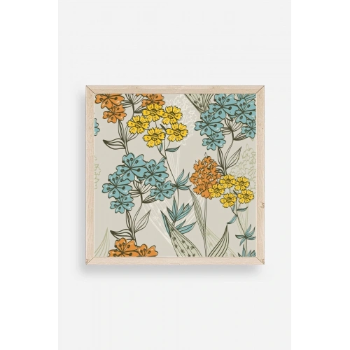 Çiçek Ahşap Çerçeveli Tablo 23 x 23