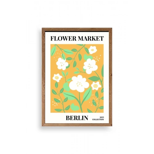 Çiçek Ahşap Çerçeveli Tablo 23 x 30