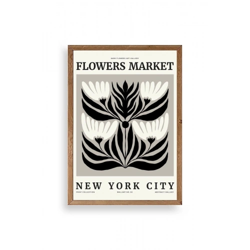 Çiçek Ahşap Çerçeveli Tablo 23 x 30