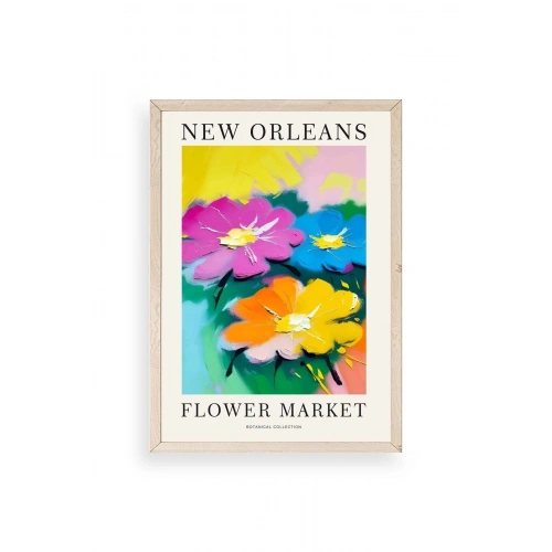 Çiçek Ahşap Çerçeveli Tablo 23 x 30