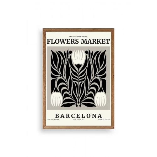 Çiçek Ahşap Çerçeveli Tablo 23 x 30