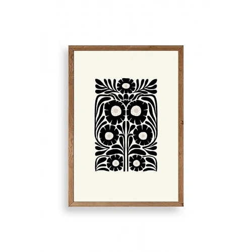 Çiçek Ahşap Çerçeveli Tablo 23 x 30