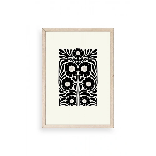 Çiçek Ahşap Çerçeveli Tablo 23 x 30