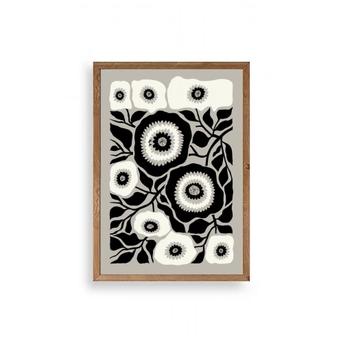 Çiçek Ahşap Çerçeveli Tablo 23 x 30