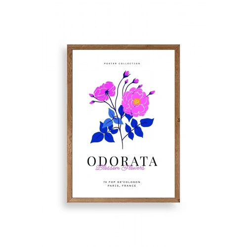 Çiçek Ahşap Çerçeveli Tablo 23 x 30