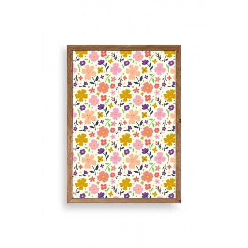 Çiçek Ahşap Çerçeveli Tablo 23 x 30