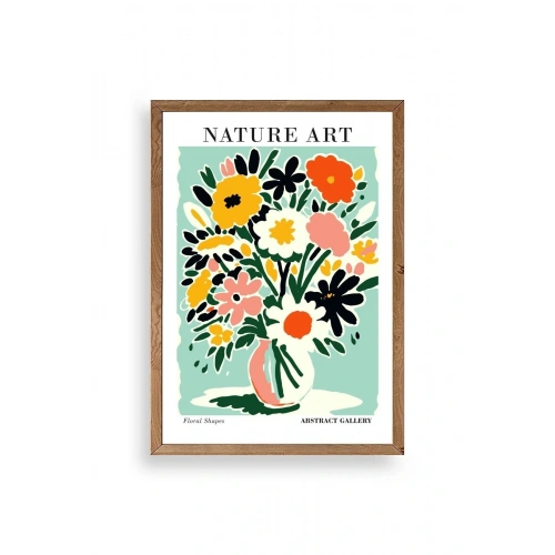 Çiçek Ahşap Çerçeveli Tablo 23 x 30