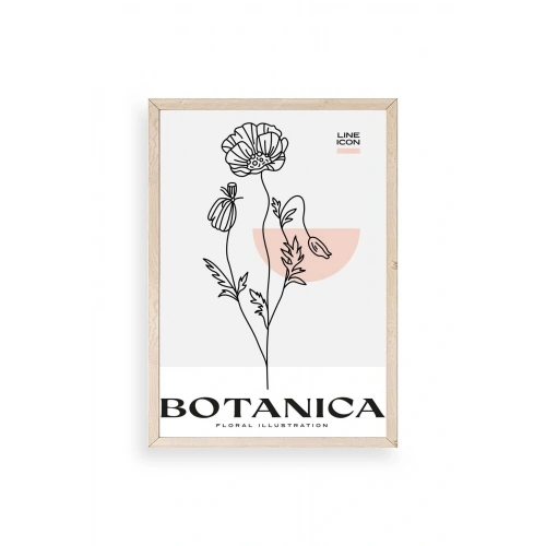 Çiçek Ahşap Çerçeveli Tablo 23 x 30