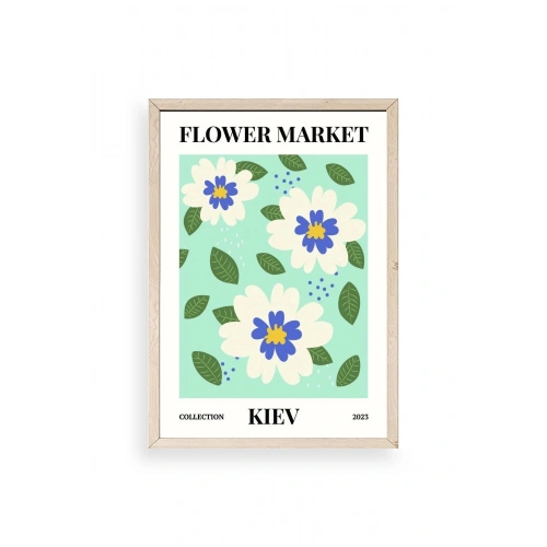 Çiçek Ahşap Çerçeveli Tablo 23 x 30