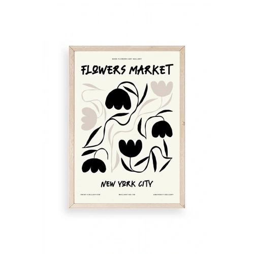 Çiçek Ahşap Çerçeveli Tablo 23 x 30