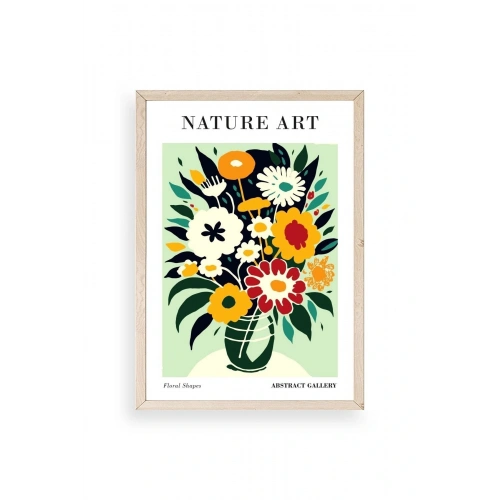 Çiçek Ahşap Çerçeveli Tablo 23 x 30