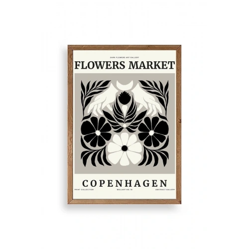 Çiçek Ahşap Çerçeveli Tablo 23 x 30