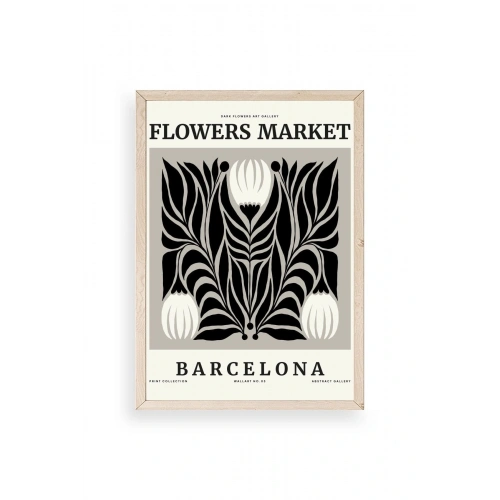 Çiçek Ahşap Çerçeveli Tablo 23 x 30