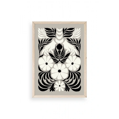 Çiçek Ahşap Çerçeveli Tablo 23 x 30