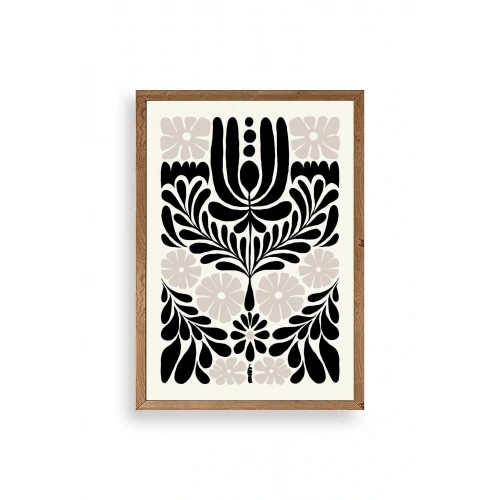 Çiçek Ahşap Çerçeveli Tablo 23 x 30