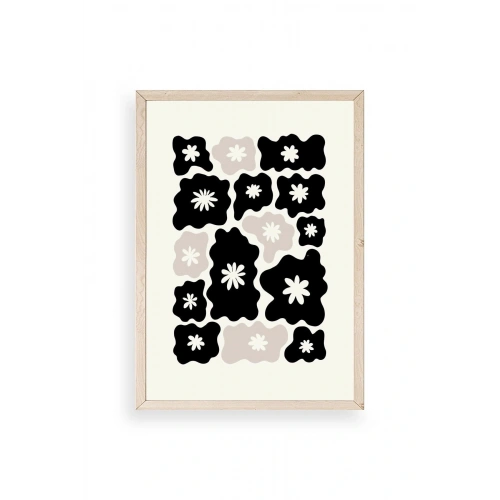 Çiçek Ahşap Çerçeveli Tablo 23 x 30