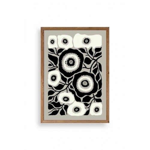 Çiçek Ahşap Çerçeveli Tablo 23 x 30