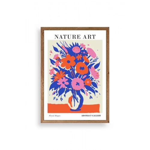 Çiçek Ahşap Çerçeveli Tablo 30 x 42