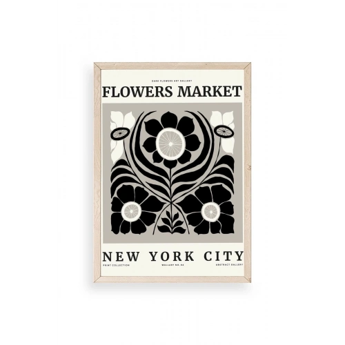 Çiçek Ahşap Çerçeveli Tablo 30 x 42