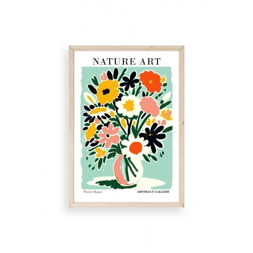 Çiçek Ahşap Çerçeveli Tablo 30 x 42