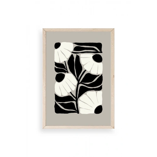 Çiçek Ahşap Çerçeveli Tablo 30 x 42