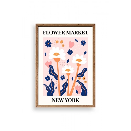 Çiçek Ahşap Çerçeveli Tablo 30 x 42