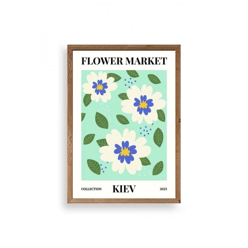 Çiçek Ahşap Çerçeveli Tablo 30 x 42