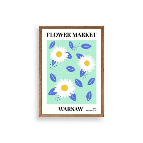 Çiçek Ahşap Çerçeveli Tablo 30 x 42