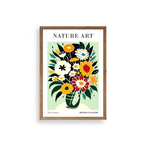 Çiçek Ahşap Çerçeveli Tablo 30 x 42