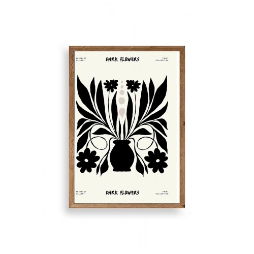 Çiçek Ahşap Çerçeveli Tablo 30 x 42