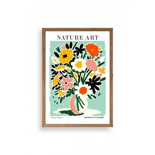 Çiçek Ahşap Çerçeveli Tablo 30 x 42